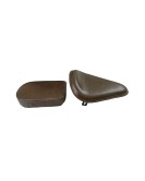 Genuine Leather Royal Enfield Classic 350 500 Low Rider Front and Rear Seat Dark Brown