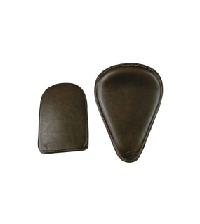 Genuine Leather Royal Enfield Classic 350 500 Low Rider Front and Rear Seat Dark Brown