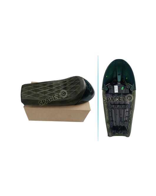 Royal Enfield GT Continental and Interceptor 650 Single Seat Green with Green Cowl