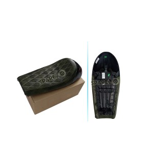 Royal Enfield GT Continental and Interceptor 650 Single Seat Green with Black Cowl