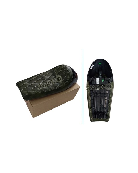 Royal Enfield GT Continental and Interceptor 650 Single Seat Green with Black Cowl