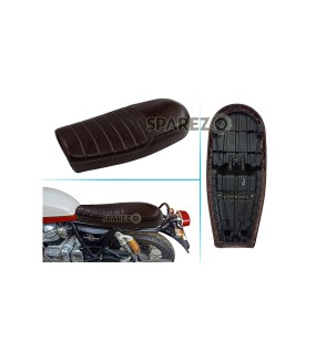 Royal Enfield GT and Interceptor 650 Genuine Leather Dual Dark Brown Seat D9