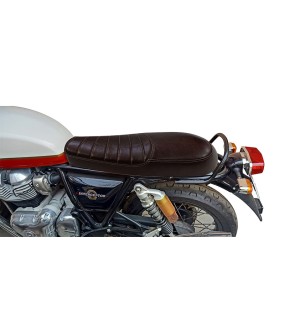 Royal Enfield GT and Interceptor 650 Genuine Leather Dual Dark Brown Seat D9