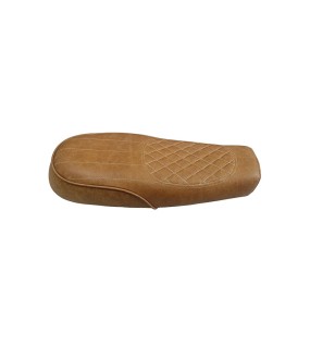 Royal Enfield GT and Interceptor 650 Genuine Leather Camel Color Dual Seat D7