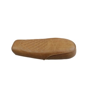 Royal Enfield GT and Interceptor 650 Genuine Leather Camel Color Dual Seat D7