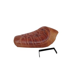 Genuine Leather Royal Enfield Classic 350cc 500cc Low Rider Front Solo Seat Brown
