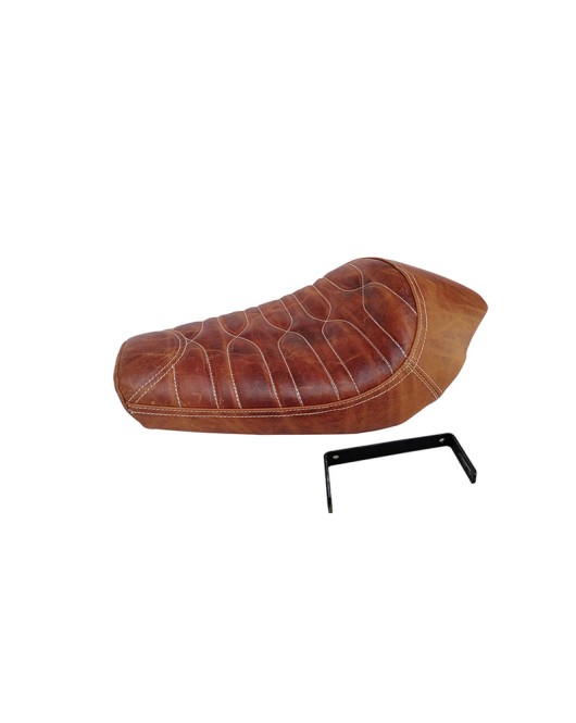Genuine Leather Royal Enfield Classic 350cc 500cc Low Rider Front Solo Seat Brown
