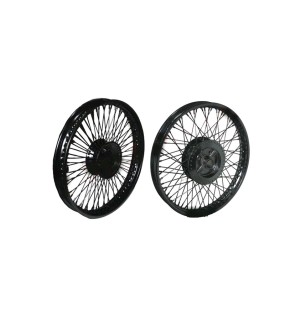 Royal Enfield 80 Spokes Front Rear Disc Brake Black Steel Wheel Rim WM2-19"