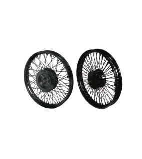 Royal Enfield 80 Spokes Front Rear Disc Brake Black Steel Wheel Rim WM2-19"