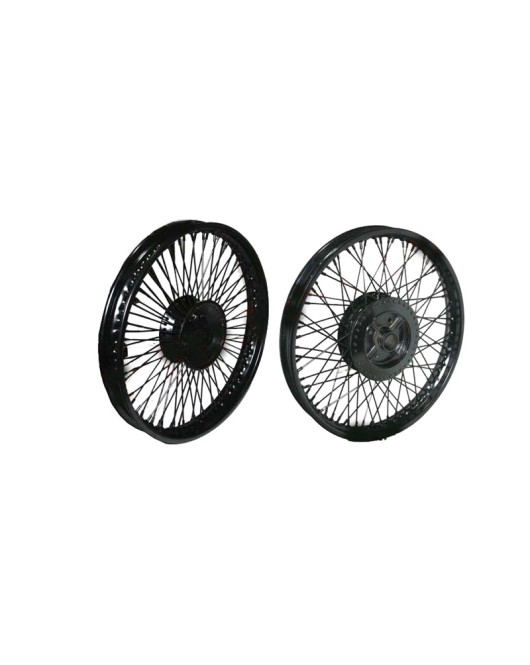 Royal Enfield 80 Spokes Front Rear Disc Brake Black Steel Wheel Rim WM2-19"