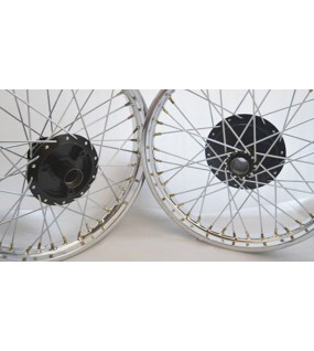 19" Wheel Rim Pair Complete With Spokes Half &amp; Width Hub BSA Norton Enfield