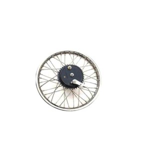 Vintage 19" Rear Wheel Rim Complete With Spoke Half Width Hub BSA Norton Enfield