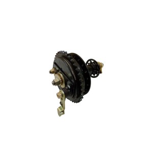 Vintage Royal Enfield Complete Half Width Rear Wheel Hub Brake Bearings Axle
