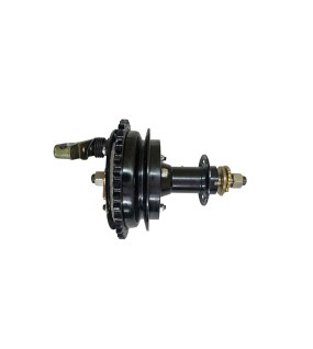 Vintage Royal Enfield Complete Half Width Rear Wheel Hub Brake Bearings Axle