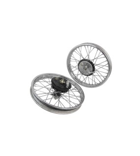 Vintage Front Rear Half Width Hub Wheel Rim Assembly For Royal Enfield Bikes BSA