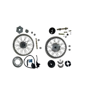 Royal Enfield Complete Front &amp; Rear Wheel + Front Wheel Disc Brake Kit Assembly