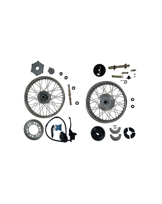 Royal Enfield Complete Front & Rear Wheel + Front Wheel Disc Brake Kit Assembly
