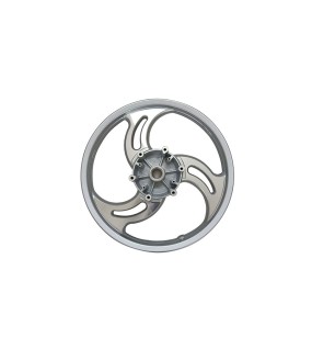 Royal Enfield Classic 500cc Front and Rear 3 Spoke Silver Alloy Wheel Rims