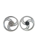 Royal Enfield Bullet 500cc Parado Front and Rear 3 Spoke Silver Alloy Wheel Rims