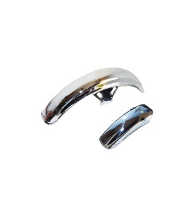 Yamaha RX100 Chrome Front &amp; Rear Mudguard Bumper Fender RX 100 RS100 RX125 RXS