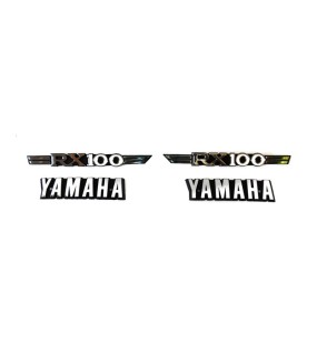 Yamaha RX100 Tank &amp; Side Cover 3D Chrome Emblem Monogram