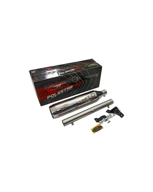 Red Rooster Performance Exhaust Silencer Chrome For Royal Enfield Meteor 350