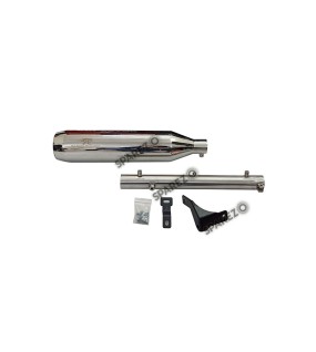 Red Rooster Performance Exhaust Silencer Chrome For Royal Enfield Meteor 350