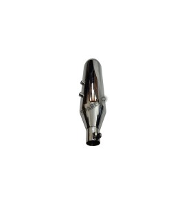 Royal Enfield Reborn 350 Red Rooster Performance Exhaust Silencer Chrome