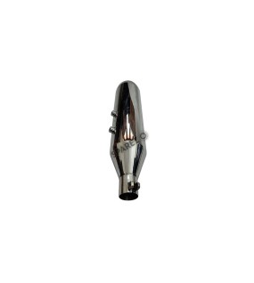 Royal Enfield Meteor 350 Red Rooster Performance Exhaust Silencer Chrome