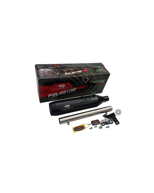 Red Rooster Performance Exhaust Silencer Black For Royal Enfield Reborn 350cc