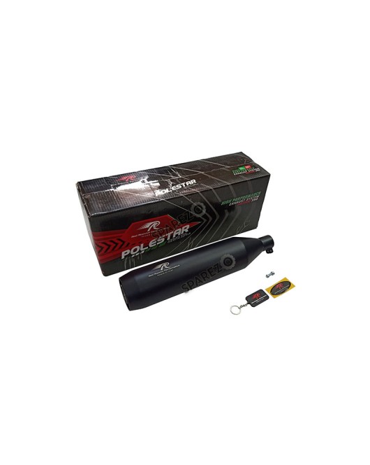 Royal Enfield Reborn 350 Red Rooster Performance Exhaust Silencer Black