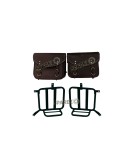 Royal Enfield Meteor 350cc Leather Saddle Bags Rusty Brown With Mounting Pair