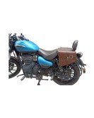 Royal Enfield Meteor 350cc Leather Pannier Bags Pair Brown
