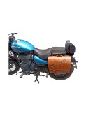 Royal Enfield Meteor 350cc Leather Brown Tan Bags With Mounting Fitting