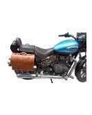 Royal Enfield Meteor 350cc Leather Brown Tan Bags With Mounting Fitting