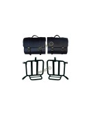 Royal Enfield Meteor 350cc Leather Black Saddle Bag Pair With Mounting