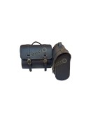 Royal Enfield Meteor 350cc Leather Black Saddle Bag Pair With Mounting