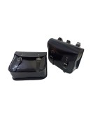 Royal Enfield Meteor 350cc Leather Saddle Bags Glossy Black With Mounting Pair
