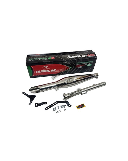 Royal Enfield Classic 350 Reborn Red Rooster S S Exhaust Muffler Silencer Polish