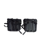 Royal Enfield Meteor 350cc Canvas Saddle Bags Pair Black With Mounting D1