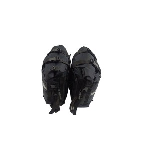 Royal Enfield Meteor 350cc Canvas Saddle Bags Pair Black With Mounting D1
