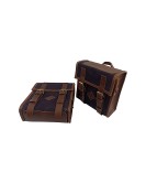 Royal Enfield Meteor 350cc Canvas and Leather Saddle Bags With Mounting Pair D1