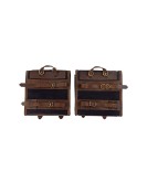 Royal Enfield Meteor 350cc Canvas and Leather Saddle Bags With Mounting Pair D1