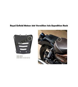 New Royal Enfield Meteor 350cc Vermillion Solo Expedition Rack Plate Black   