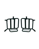 Royal Enfield Meteor 350 Grey Black Leather Bags with Mounting Pair