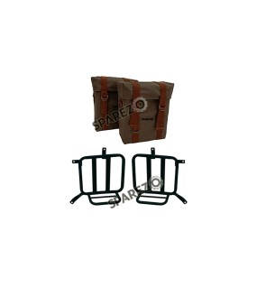 Royal Enfield Meteor 350cc Military Pannier Olive Color Bags With Fitting