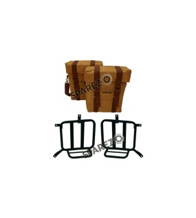Royal Enfield Meteor 350cc Military Pannier Desert Color Bags With Fitting