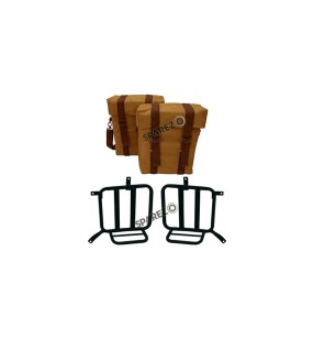 Royal Enfield Meteor 350cc Military Pannier Bags Desert Color With Fitting