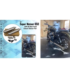 Royal Enfield Super Meteor 650 SS AEW TE 202 Exhaust Silencer Pair
