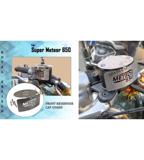 Royal Enfield Super Meteor 650 Stainless Steel Front Reservoir Cap Guard Silver